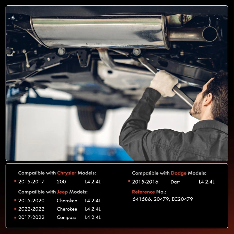 Convertidor catalítico delantero para Jeep Cherokee KL Compass Chrysler 200 Dodge Dart Foto 3 de 4