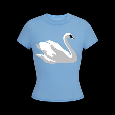 Lana Del Rey Blue Cropped T-Shirt with Swan Size  XXL No Longer Available 