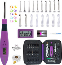 18 Size Counting Crochet Hook Set with Light Counter - 2.0Mm 14.0Mm