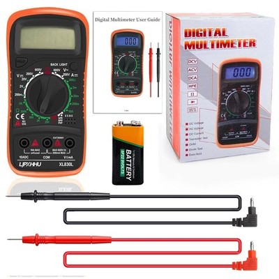 Digital Multimeter Voltmeter Battery Voltage Multi Tester Orange