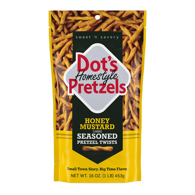 Dot'S Homestyle Pretzels Honey Mustard Seasoned Pretzel Twists, 16 Oz (1 Pack).