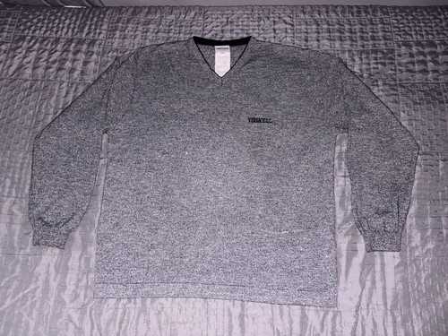 Versace Jeans Couture ITTIERE V-Neck Sweater Gray Black XL Made in Italy Vintage