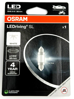 OSRAM 6418DWP-1BL LED C5W 36mm SV8.5-8 Weiß 6000K Innenraum Kennzeichen 12V