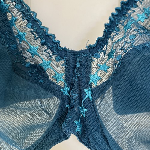 Elomi Matilda Teal Stars Underwire Stretch Sheer US 34I UK 34G EL8900 - Picture 2 of 7