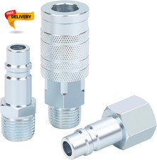 1/2in Air Hose Fittings Set High Flow Coupler...