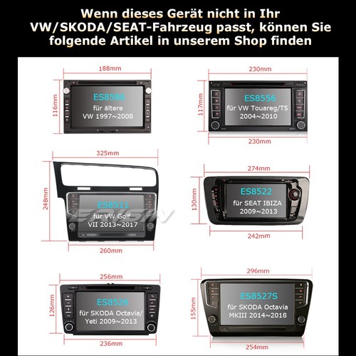 9" Android 14 Autoradio 8-Kern DAB+ Navi Für VW Crafter Amarok Caddy Polo ŠKODA - Bild 23 von 23