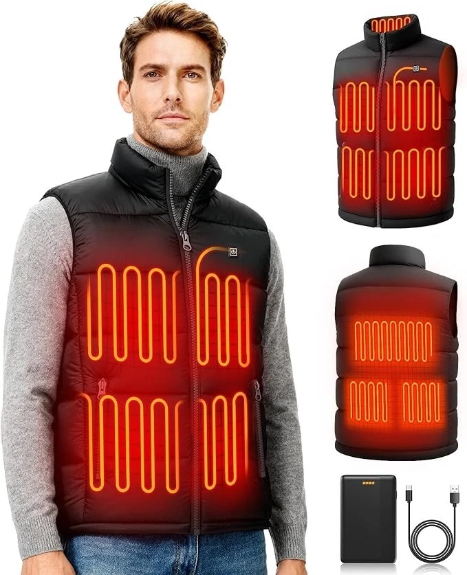 Heated Vest for Men, 16000mAh 7.4V Battery Pack Included, Size: X-Large