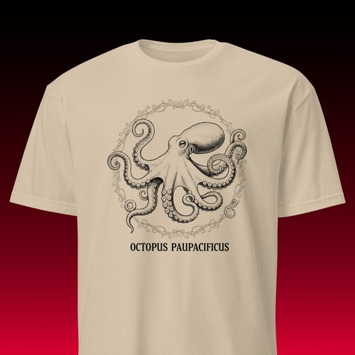 Camiseta pulpo pulpo mujer estampado vintage biología marina naturaleza retro top nuevo - Imagen 1 de 15