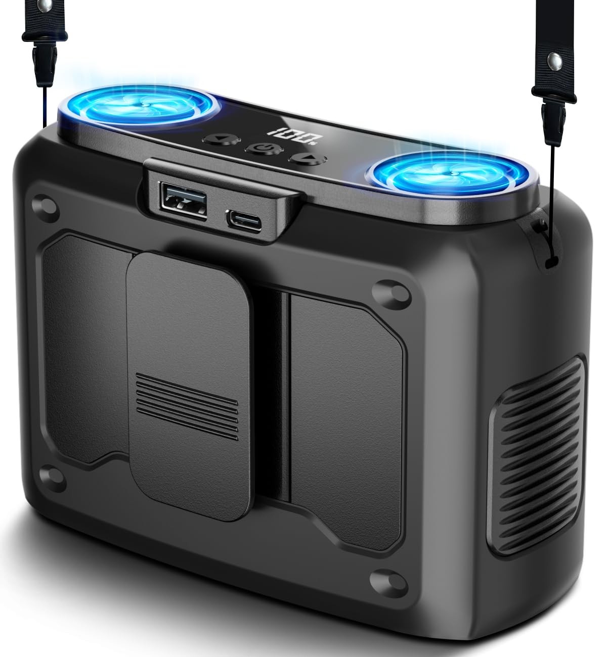 20000mAh High-Speed Portable Fan with Dual Motors for 200% Powerful Airflow