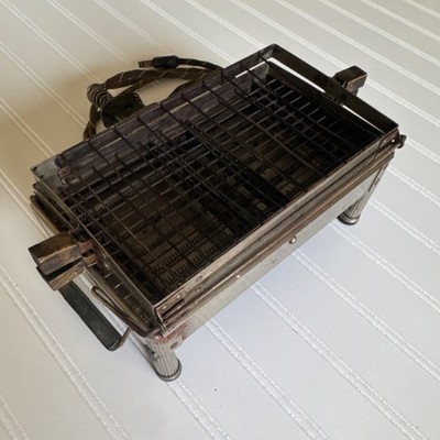 Sunbeam Model B Art Deco Vintage Chrome 2-Slice Electric Toaster Removable Rack