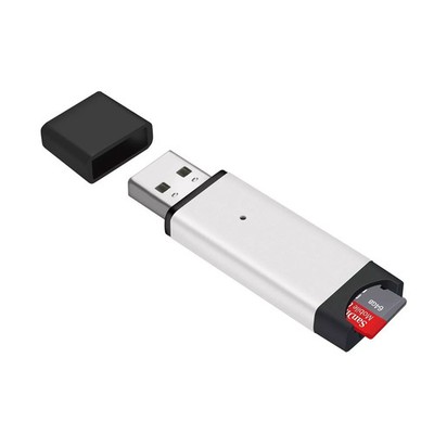 Micro SD Kartenleser - schneller USB 2.0 Adapter für microSD / microSDHC Speicherkarten