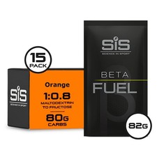 SIS BETA Fuel Drink 82g Sachets Sports Energy Powder Orange - Box of 15
