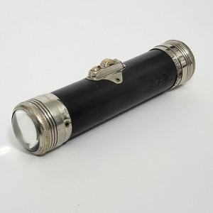 Vintage EVEREADY Flashlight Fisheye Lens, Case #2602, 2 unit cells #935 WORKS!