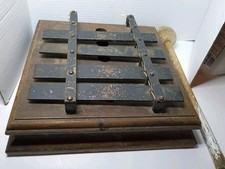 Antique Deagan Door Plate Chime Model 500? 5 Tone Xylophone Wooden Box **READ**