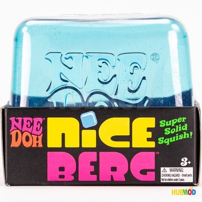 NeeDoh Nice Berg Blue XL Giant Niceberg Solid Squish Cube Ice