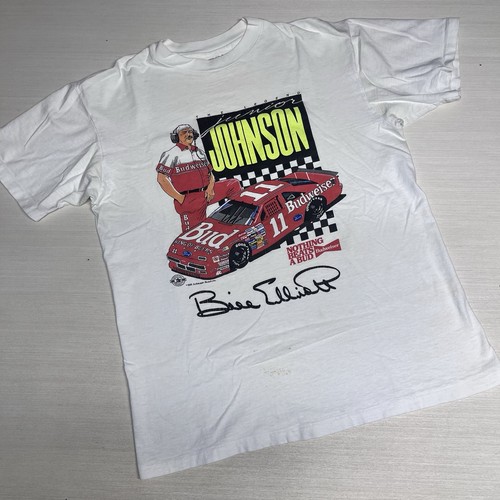 Bill Elliott Vintage 90’s Bud #11 Johnson Nascar Graphic Tee Size Large