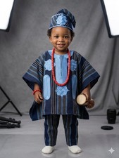 Beautiful Traditional Outfit For 1-2years Old Boy Comes With The Bead Set