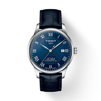 Tissot Le Locle Powermatic 80 39 mm blaues Zifferblatt Uhr T006.407.16.043.00