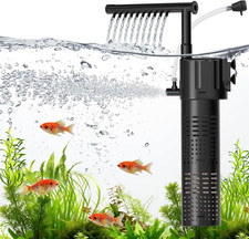 Internal Aquarium Filter, 5-In-1 Submersible Power Fish Tank Filter, Adjustable