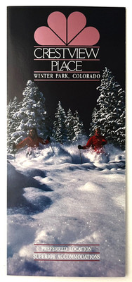 1990s Winter Park CO Crestview Place Ski Lodge Reservation Form Travel Brochure