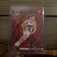 2024-25 Panini Mosaic - City Edition Reed Sheppard #276 Red Mosaic Prizm (RC)/75
