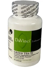 DaVinci Green Tea-70 Decaf 60 Caps Antioxidant Support Exp 09/27 NEW Sealed USA