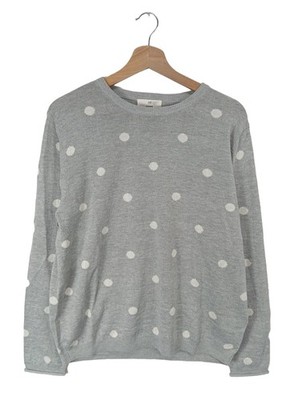 H&M L.O.G.G. Rundhalspullover Damen Pullover Gr. DE 40 hellgrau Casual-Look