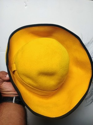 GEO.W.Bollman  Yellow Vintage Hat Vintage Geo W Bollman Doeskin Felt 100% Wool Wide Brimmed  main image 2