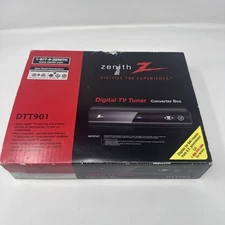 Zenith DTT901 Digital TV Tuner Converter Box with Remote Cables Instruction manu