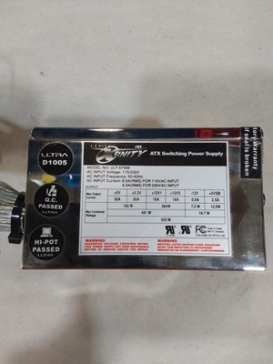 ULTRA XFINITY ULT-XF500AP 500W ATX SWITCHING POWER SUPPLY