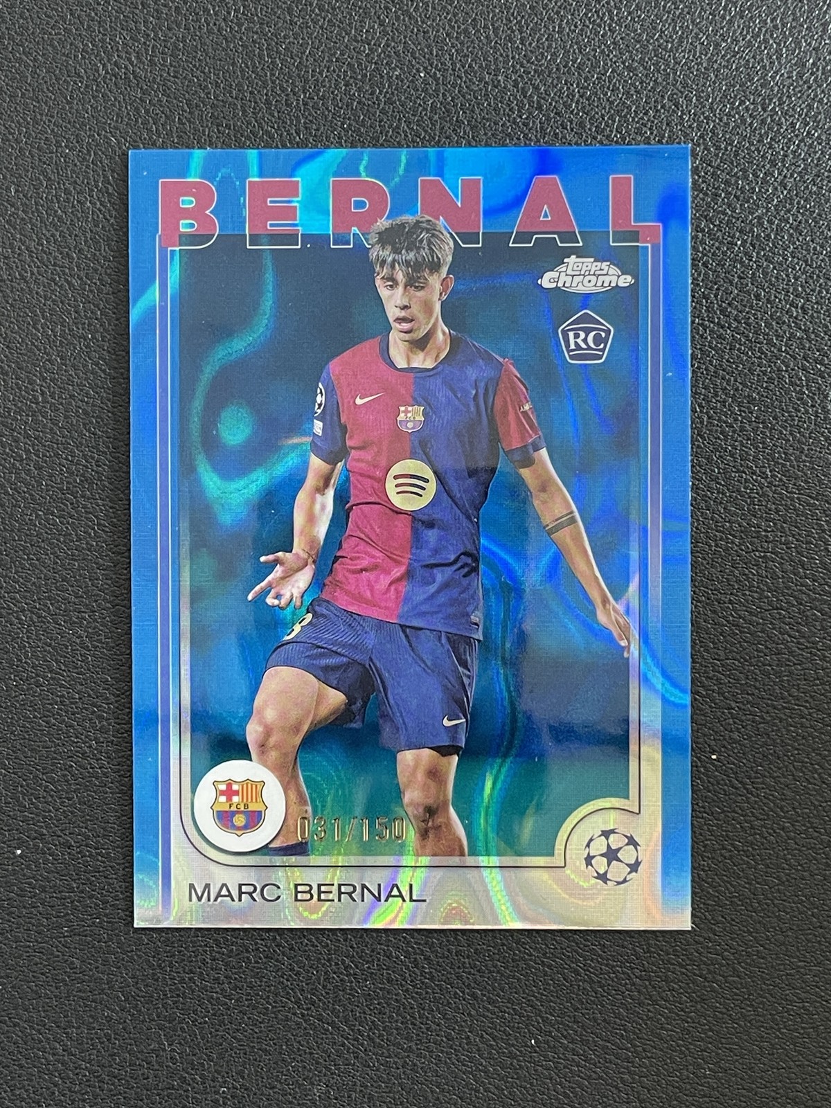 Marc Bernal 2024-25 Topps Chrome UEFA Blue Lava Refractor /150 #39