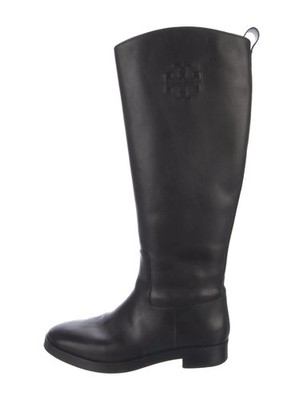 Tory Burch Leather Knee-High Riding Boots Black Women's Size 9