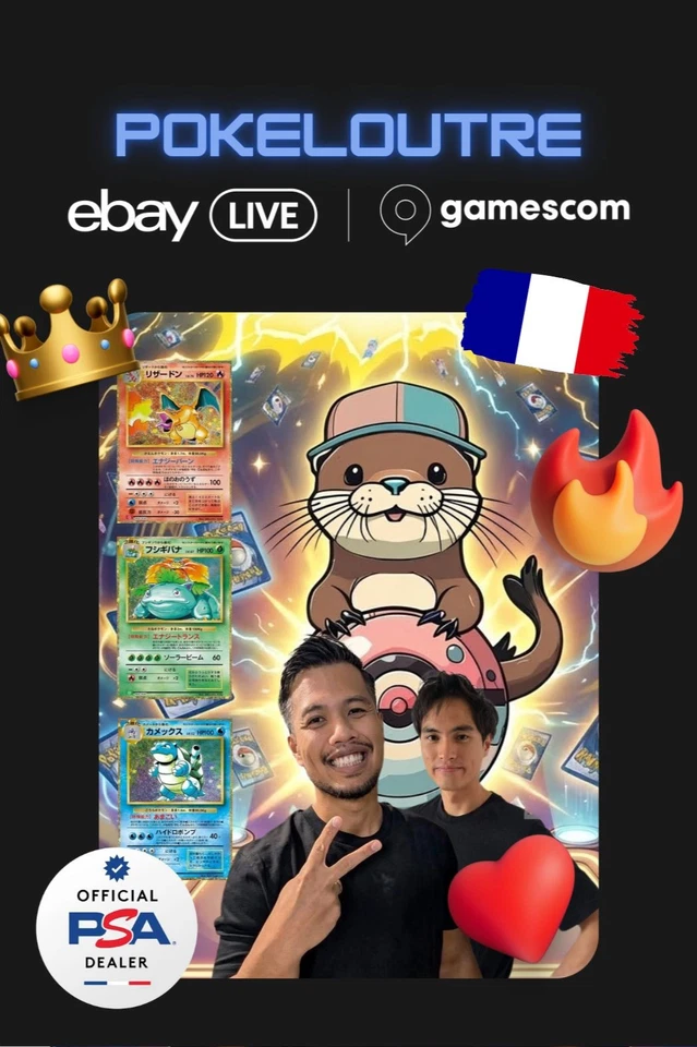 Live from Gamescom🎮🔴 Pokémon : Exclusive classic TCG cards - 1€ Starts