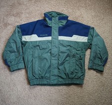 Y2K Columbia Bugaboo Jacket Mens L Green ColorBlock Winter Coat Shell Only