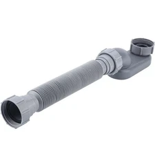 1-1/2 P Trap Flexible Bathtub Shower Drain Pipe Flat P Trap Freestanding