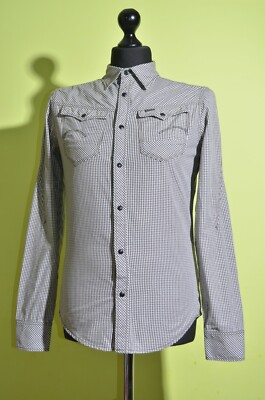 G-Star RAW Herren Kariertes Langarm Arc 3D Hemd Slim Fit Größe S