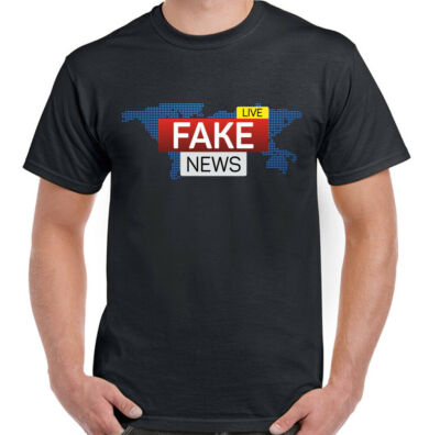 T-Shirt Fake News Netzwerk Herren lustig Donald Trump Social Media Live Präsident