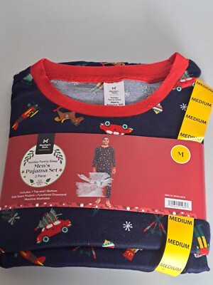 Maker's Mark Long Sleeve MEN'S MEDIUM 2 Piece Holiday Pajamas- New With Tags