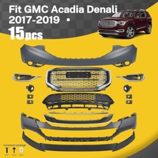Fit For 2017-2019 Gmc Acadia Denali  Front Bumper Cover Assembly Kit Set 15pcs