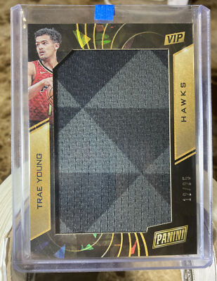 TRAE YOUNG 12/25!*CRACKED ICE JUMBO JERSEY- PANINI THE NATIONAL VIP Rookie Mint