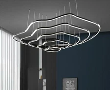 Dimmble LED Living room lamp chandelier duplex Hotel villas large light lighting