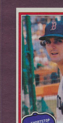 Blue Ink Plate ERROR 1981 Topps Coca Cola Glenn Hoffman #5 Boston