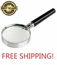 5Pack Magnification Handheld 10x Magnifier 2 inches Magnifying Glass Handle 50mm