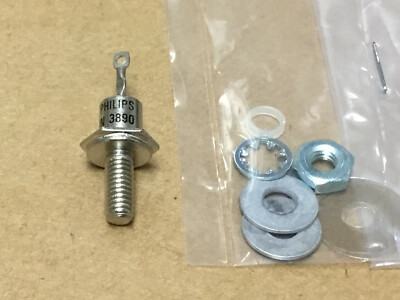 (1 PC)  PHILIPS  1N3890  Rectifier Diode, 100 Volt, DO-203AA  WITH HARDWARE