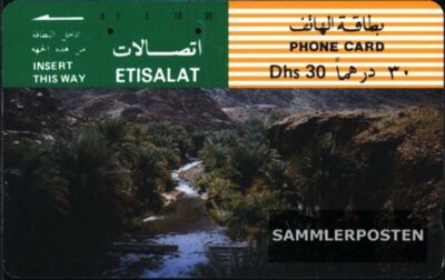 Ver. Arab. Emirate 1280 30 Dhs gebraucht Fluß mit Palmen