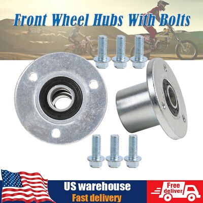 2PCS Front Hubs With Bolts For 5'' Tire Go Kart ATV Quad Dune Buggy Drift Trike