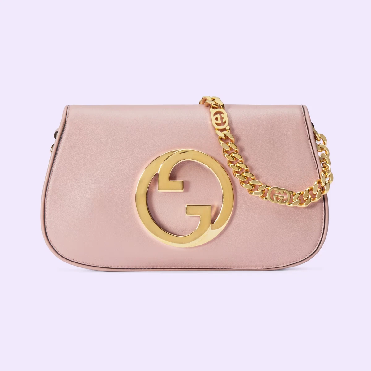 Gucci Blondie Leather Shoulder Bag in Pink - Gucci