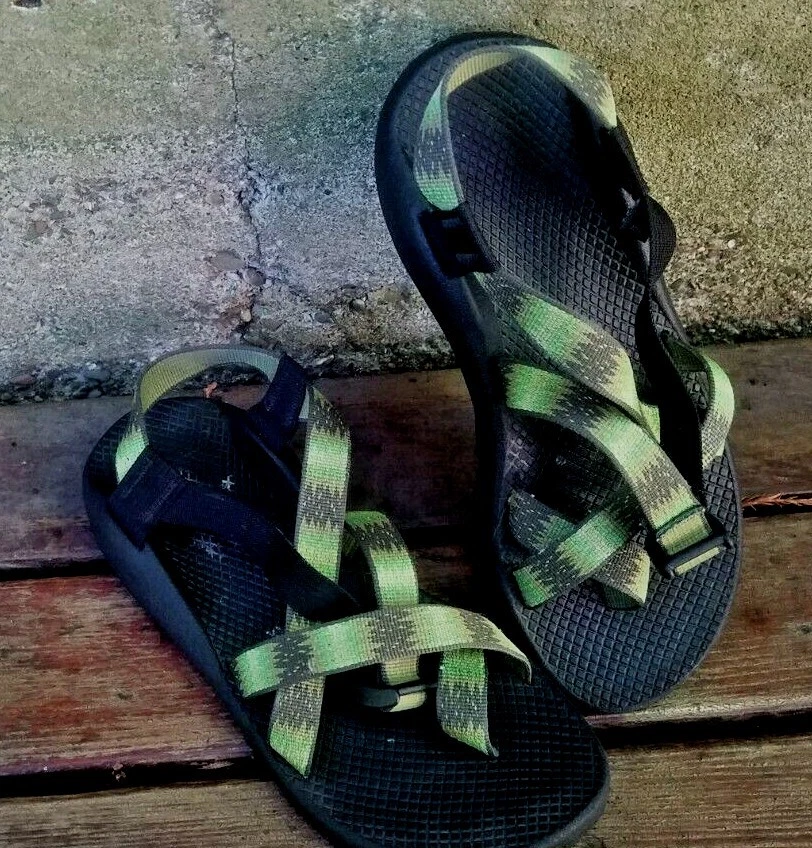 Green chaco sandals sale