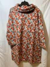 Womens cowl neck dress, floral design, long sleeves, plus size, Size 3XL