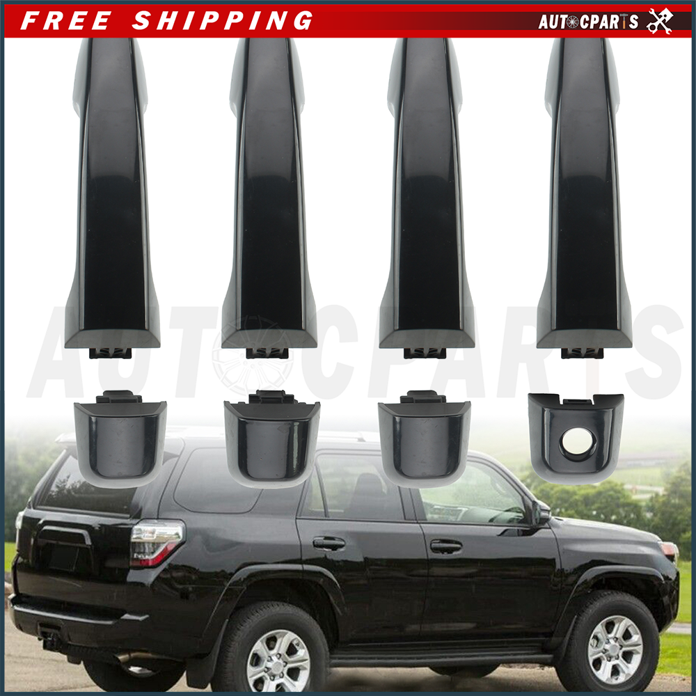 4-Piece Black Door Handle Set For 2010-2014 Toyota 4Runner & Lexus GX460 - OEM Style Replacement